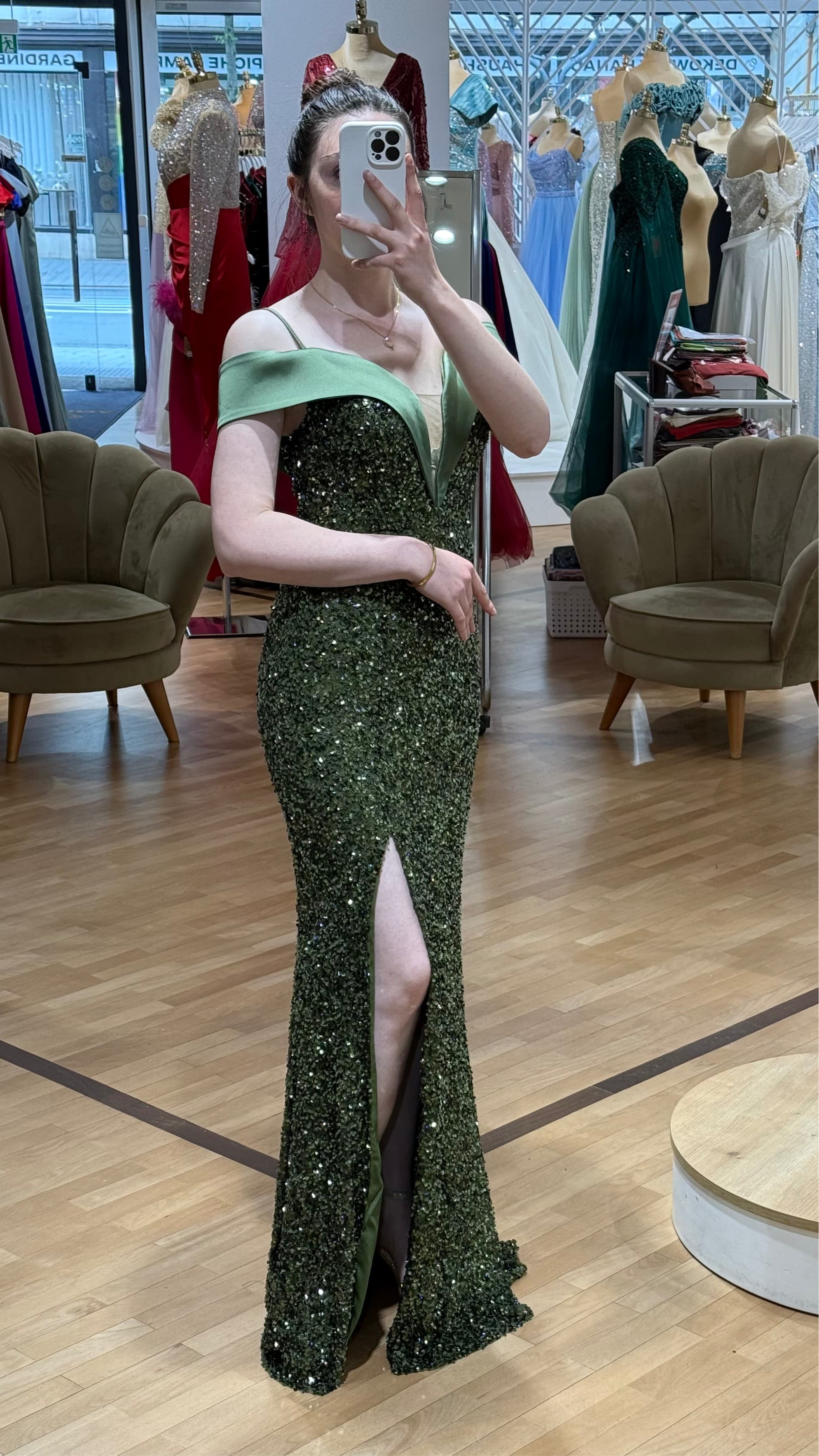 Abendkleid-Celine-kaki