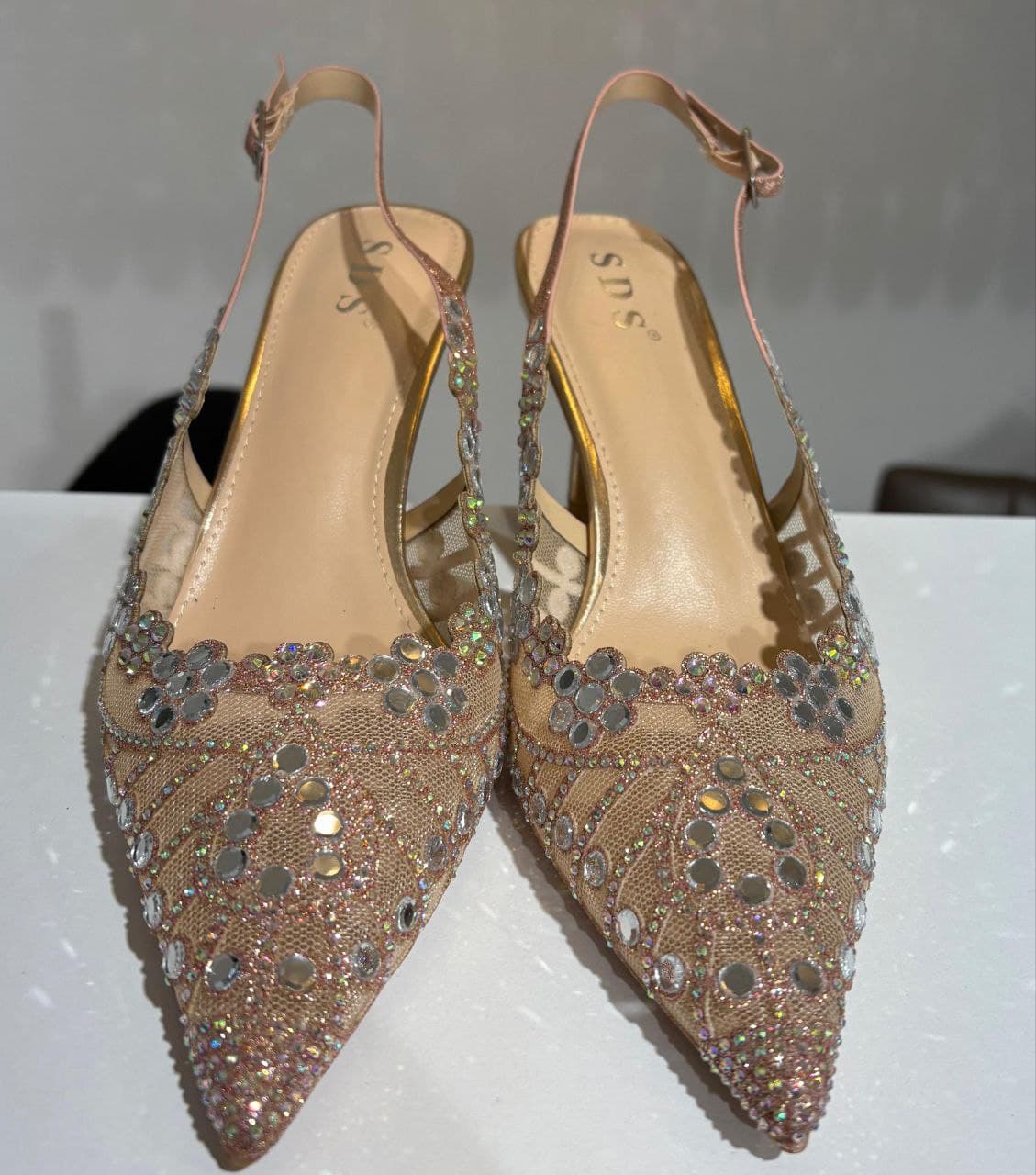 Pumps-Lyra-gold/puder